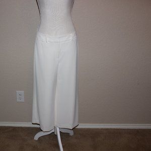 Off White wide leg cropped dress pant.